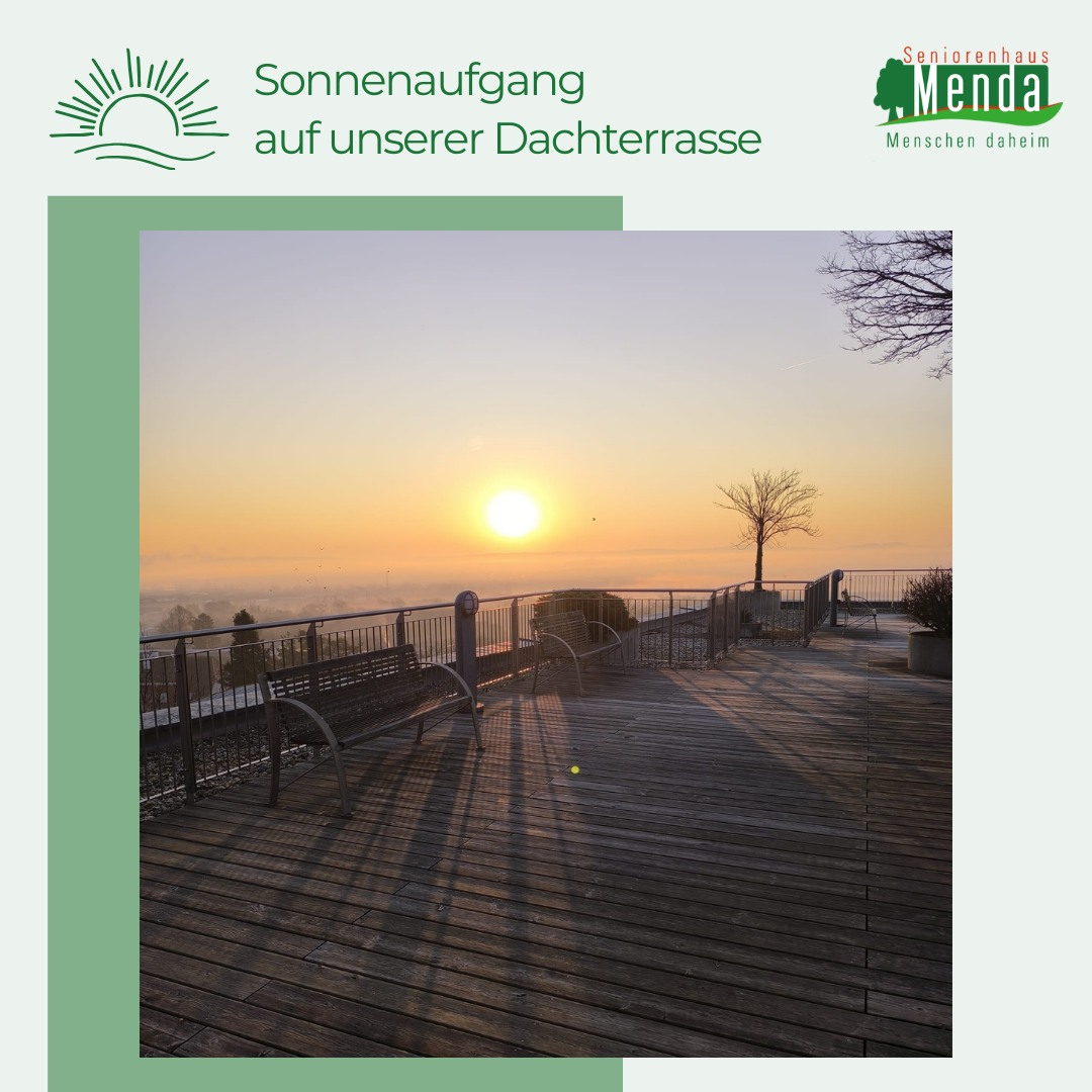 Unsere Dachterrasse im goldenen Sonnenstrahl