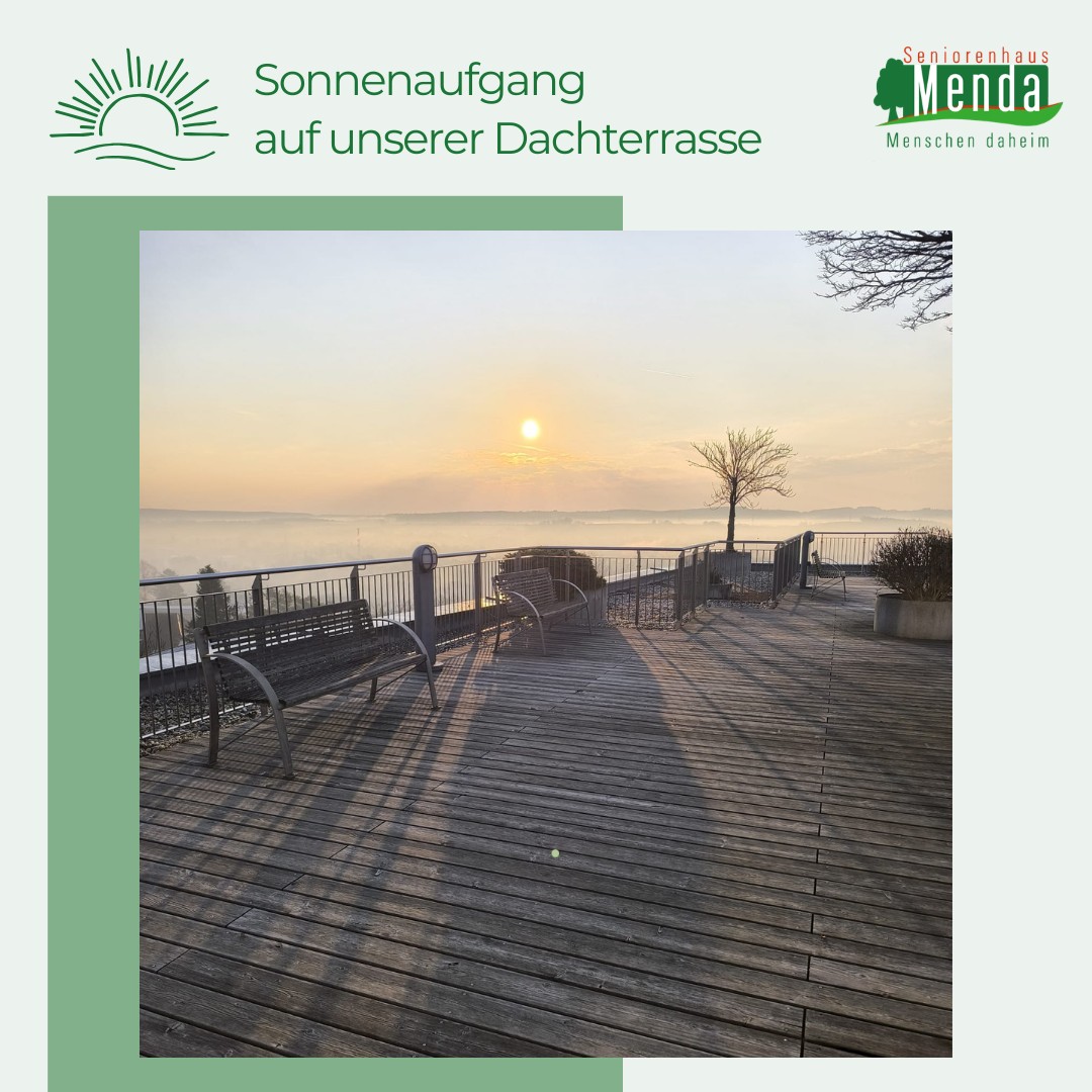 Unsere Dachterrasse im goldenen Sonnenstrahl