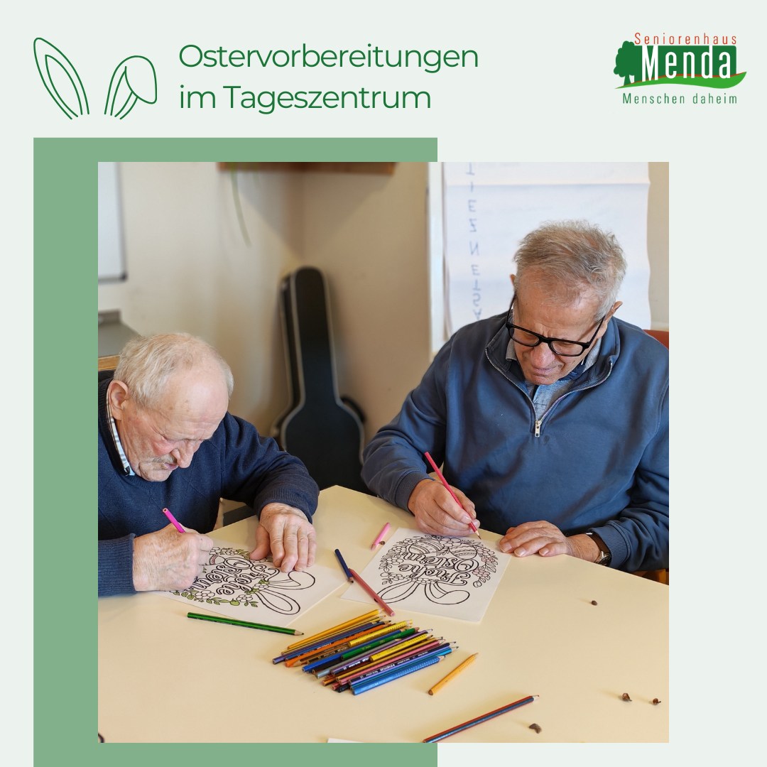 Osterbasteln mit den Senior:innen Ausmalen