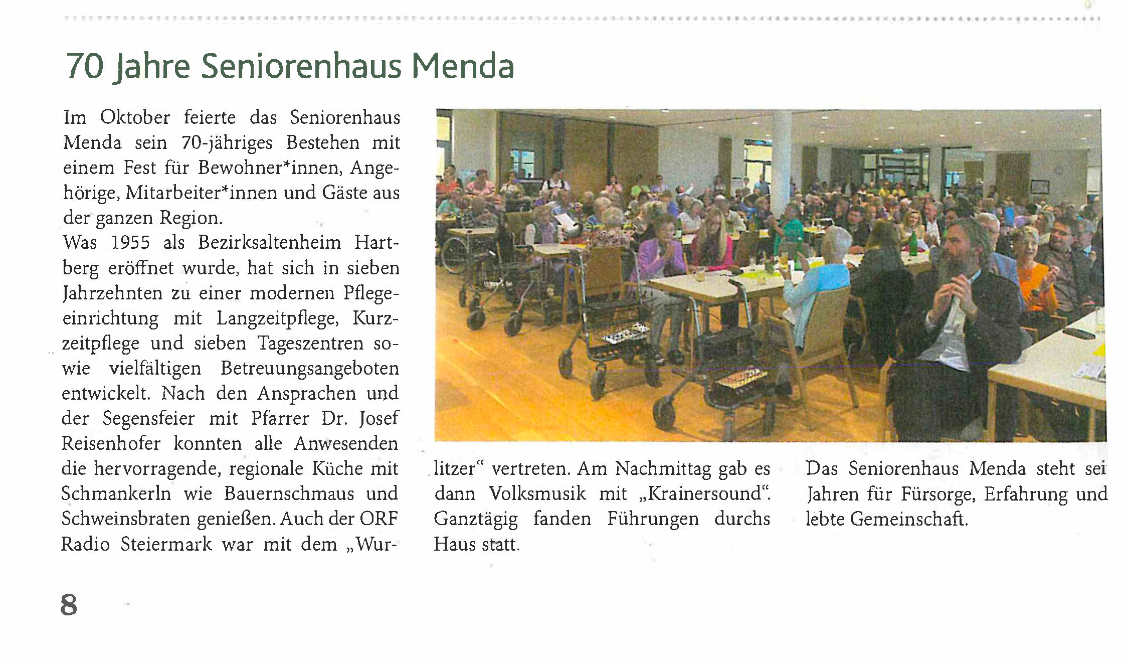 Zeitungsartikel, Stadtgemeinde